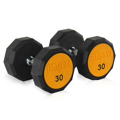 DP-04菱角彩色多规格固定包胶哑铃厂家批发大图展示1