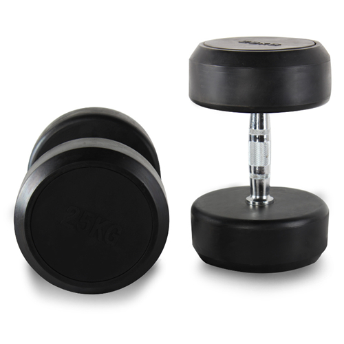 DP-01黑色固定包胶哑铃健身器材厂家批发大图展示2